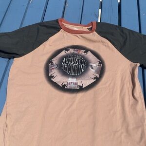 Graphic Raglan Men's Shirt - Black and Tan